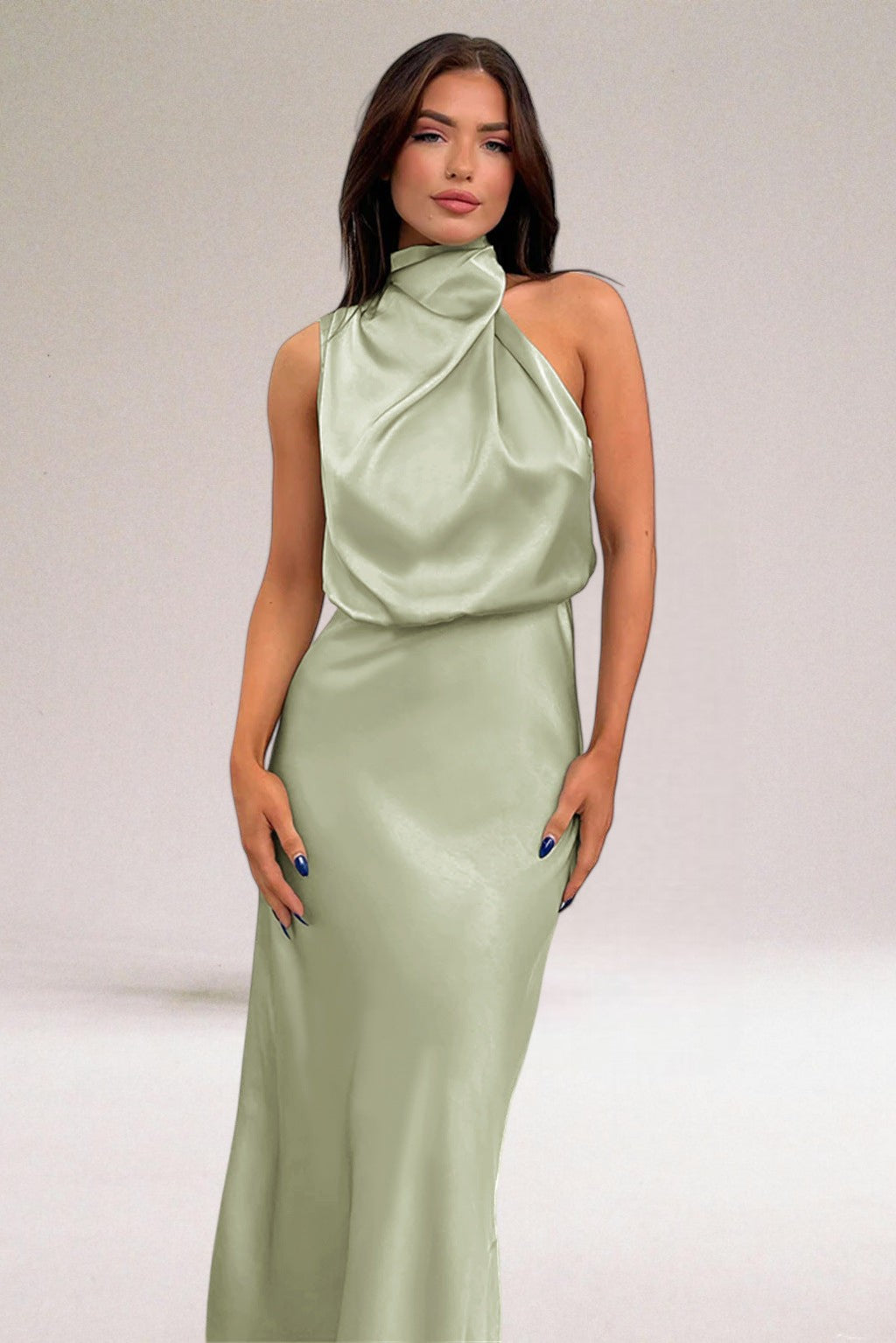 Elegant Halter Neck Dress – Zalumo
