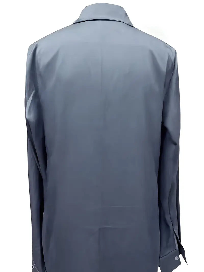 Premium V-Neck Satin Blouse