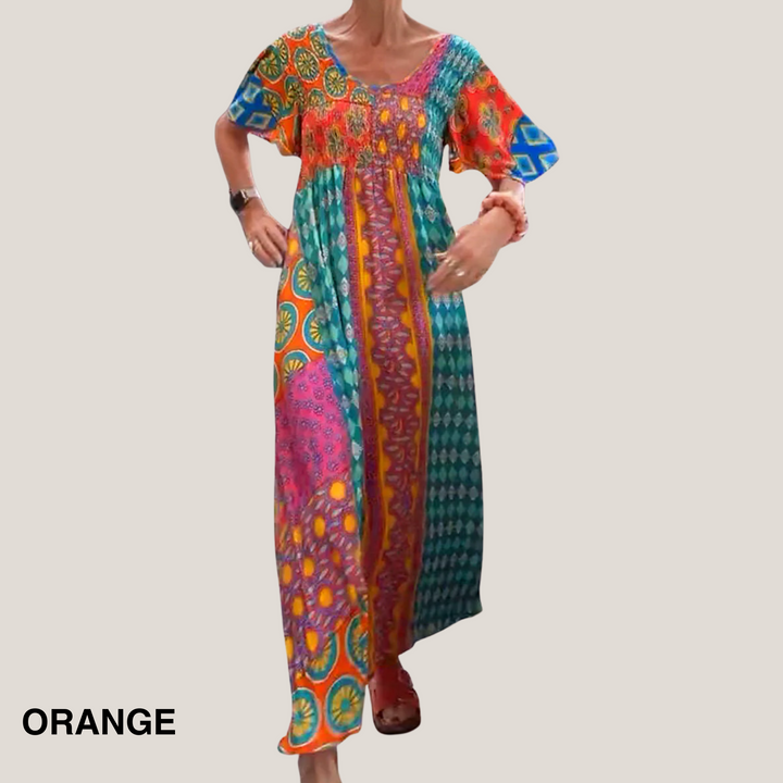 Elegant Paisley Midi Dress – Zalumo