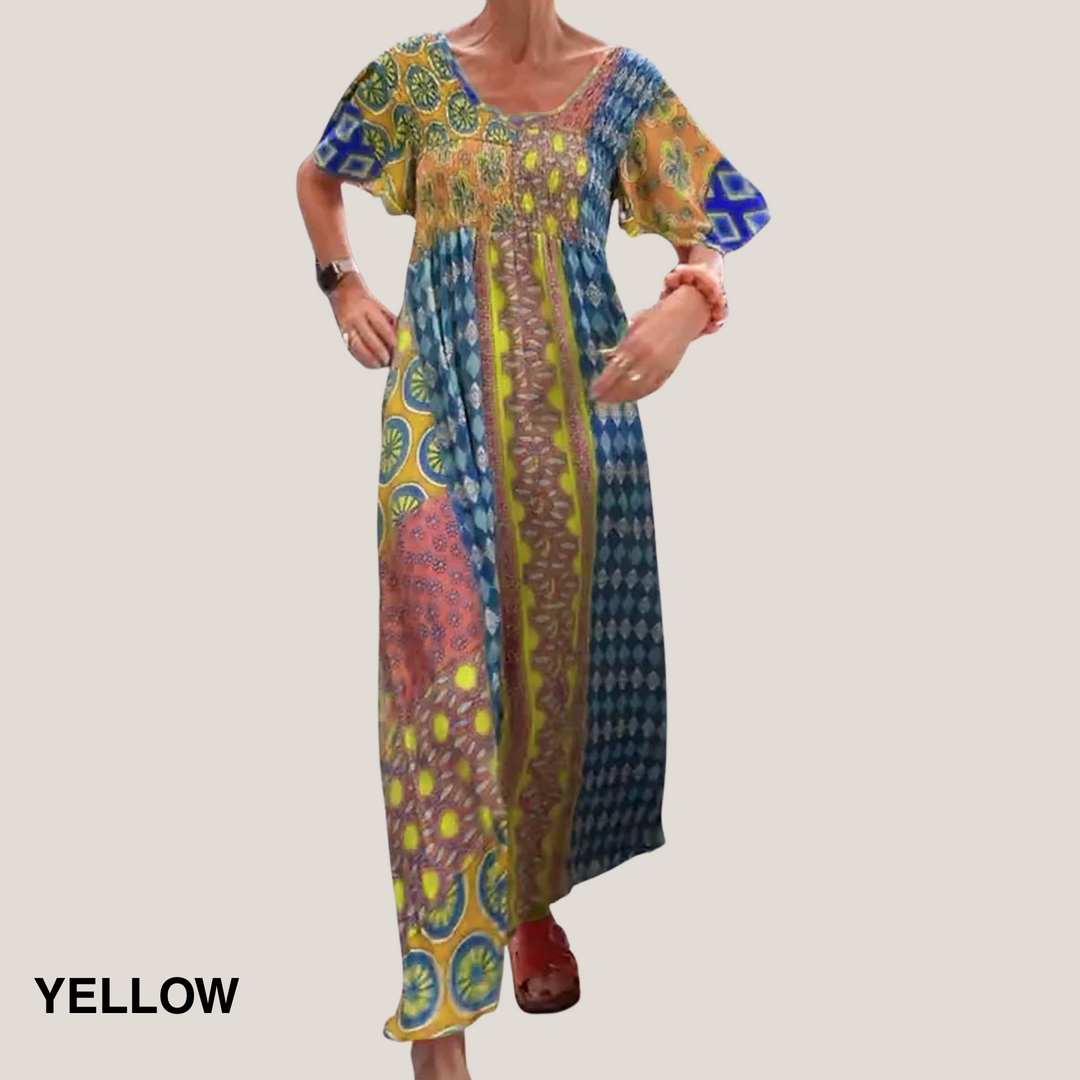 Elegant Paisley Midi Dress – Zalumo