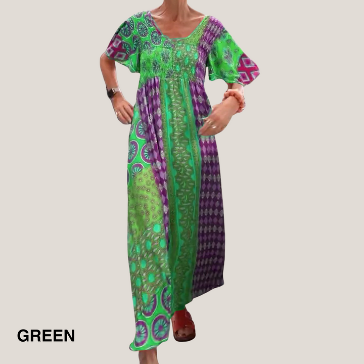 Elegant Paisley Midi Dress – Zalumo