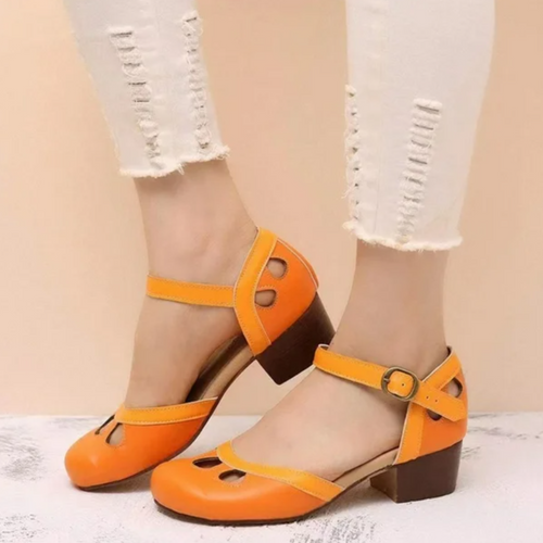 Comfortable Low-Heeled Sandals – Zalumo