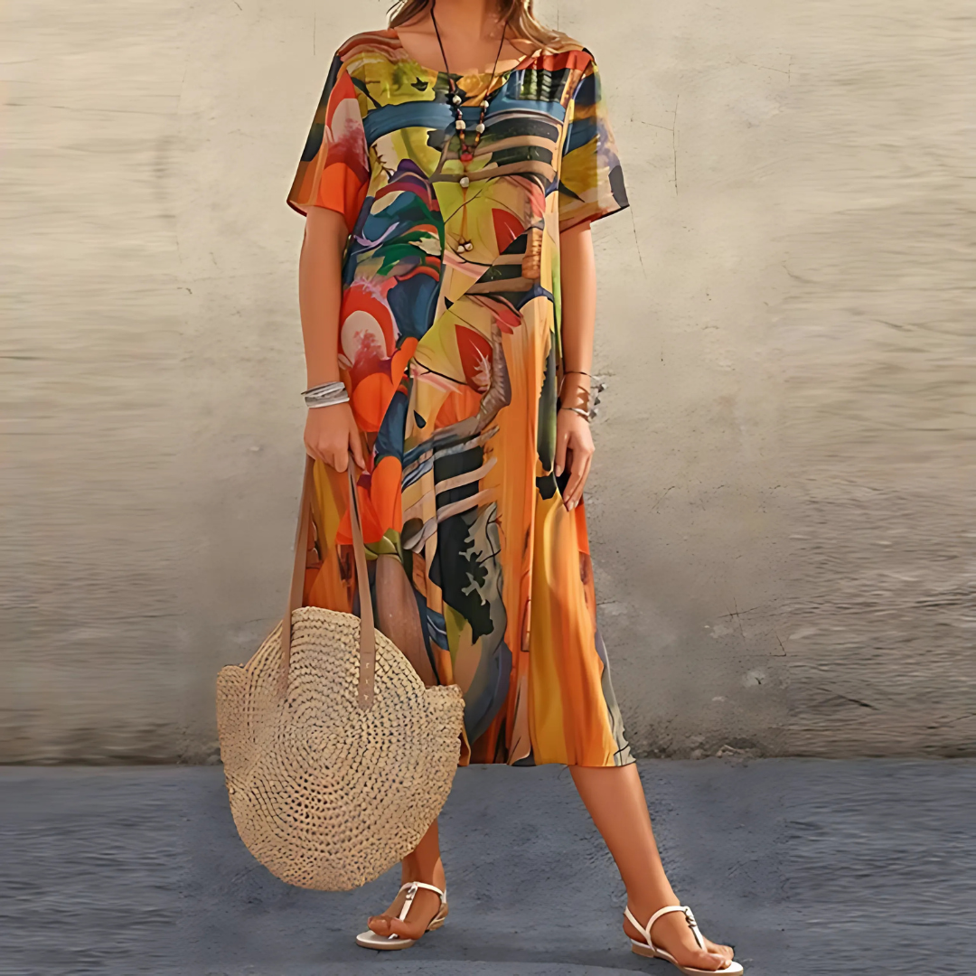 Elegant Floral Dress – Zalumo