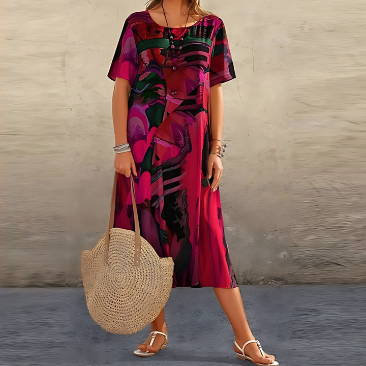 Elegant Floral Dress – Zalumo