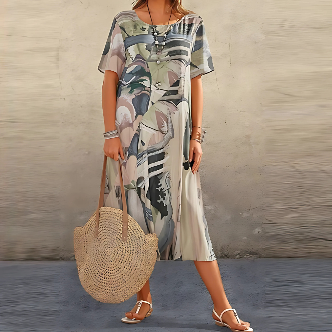 Elegant Floral Dress – Zalumo