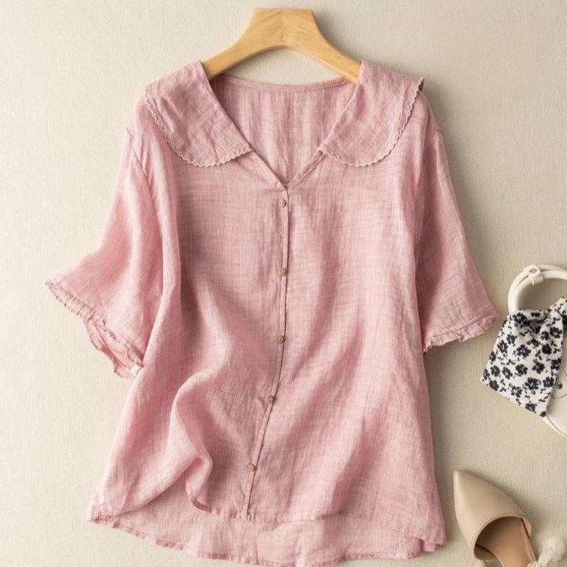Vintage Blouse with Button Detail – Zalumo