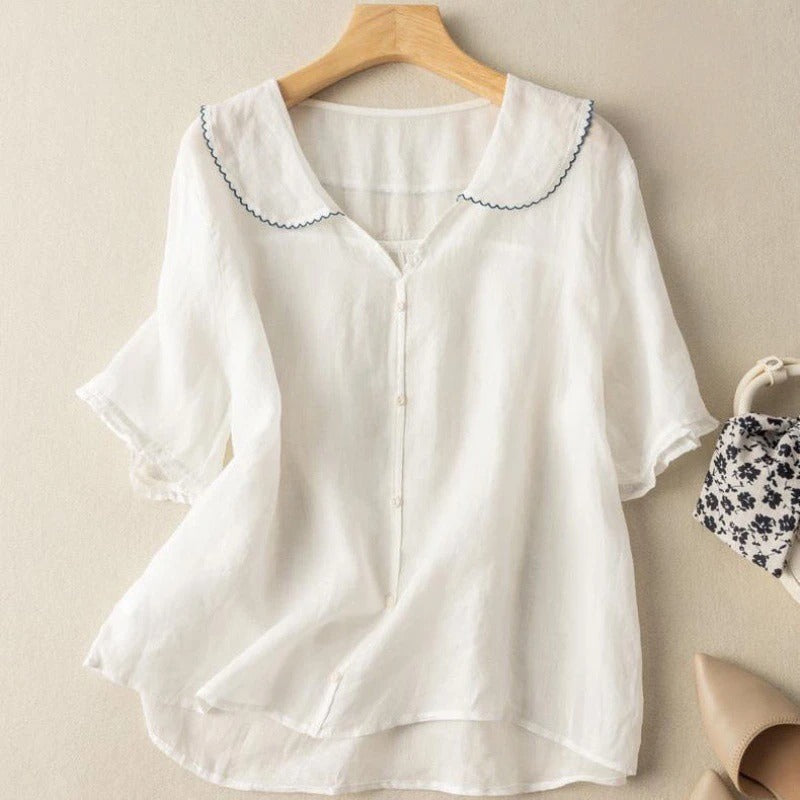 Vintage Blouse with Button Detail – Zalumo