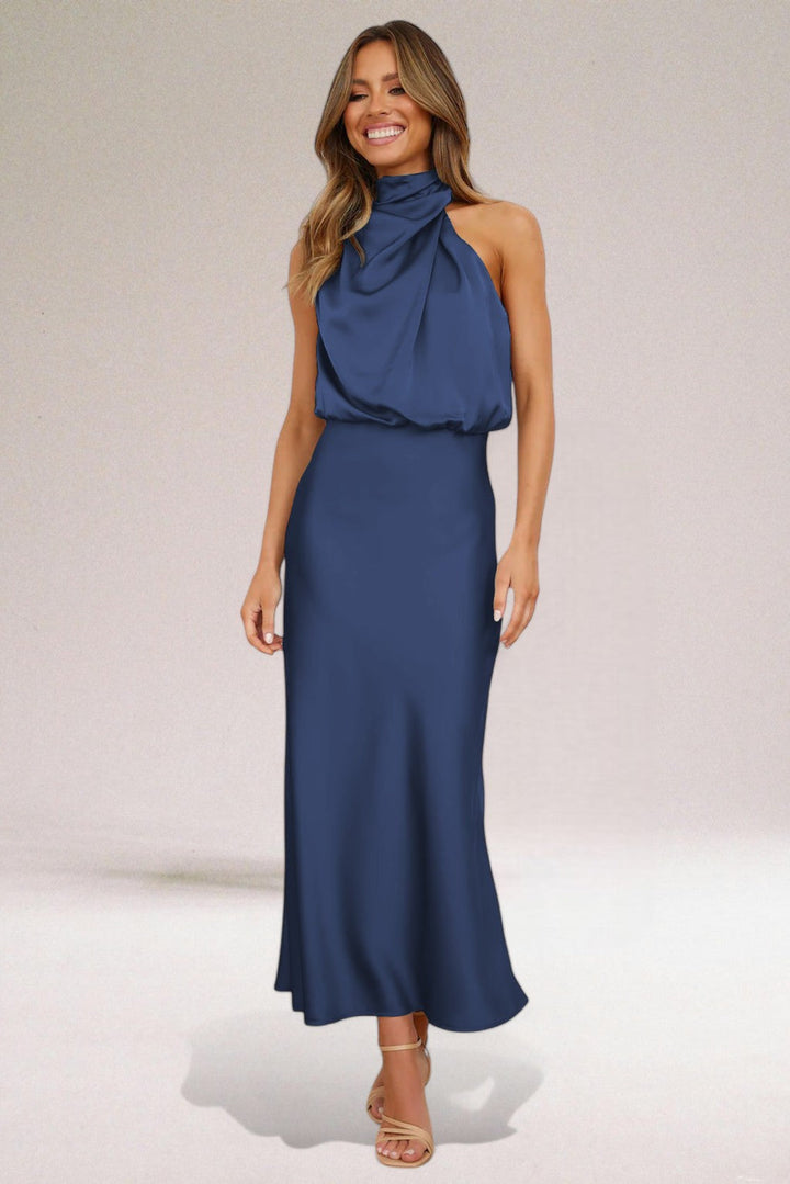 Elegant Halter Neck Dress – Zalumo