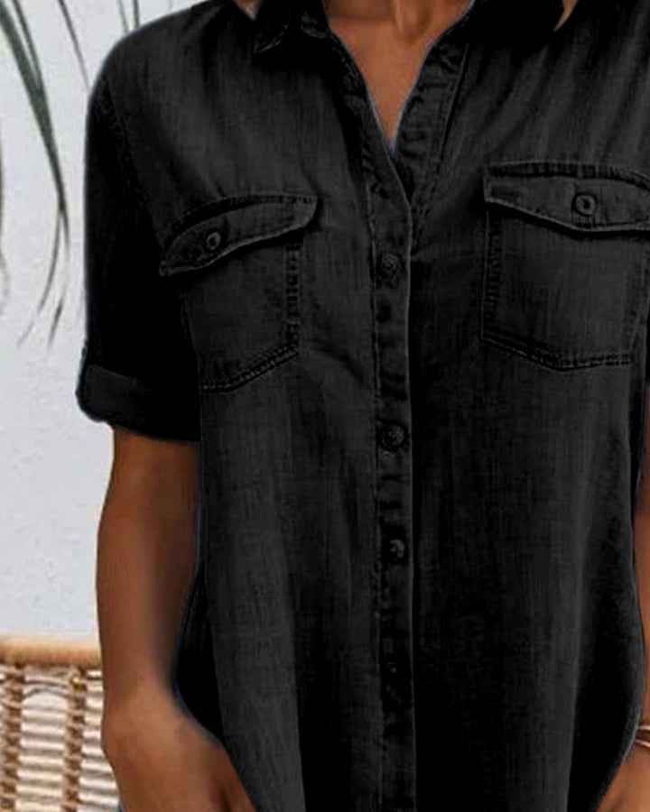 Lightweight Denim-look Dress – Zalumo