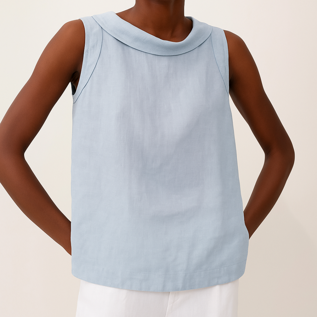 Sleeveless Roll Collar Top – Zalumo