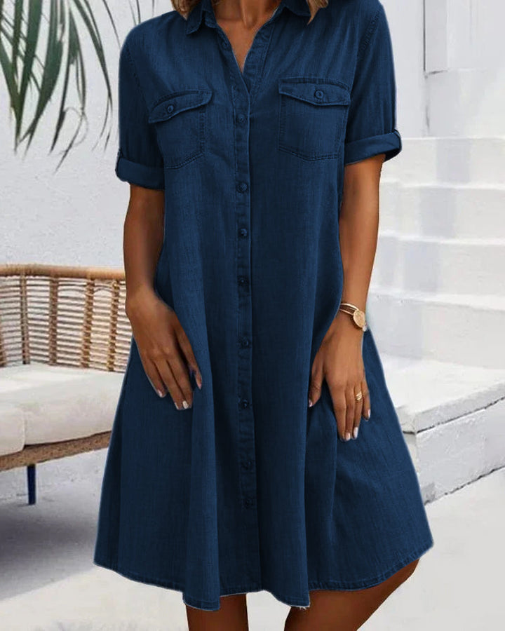 Lightweight Denim-look Dress – Zalumo