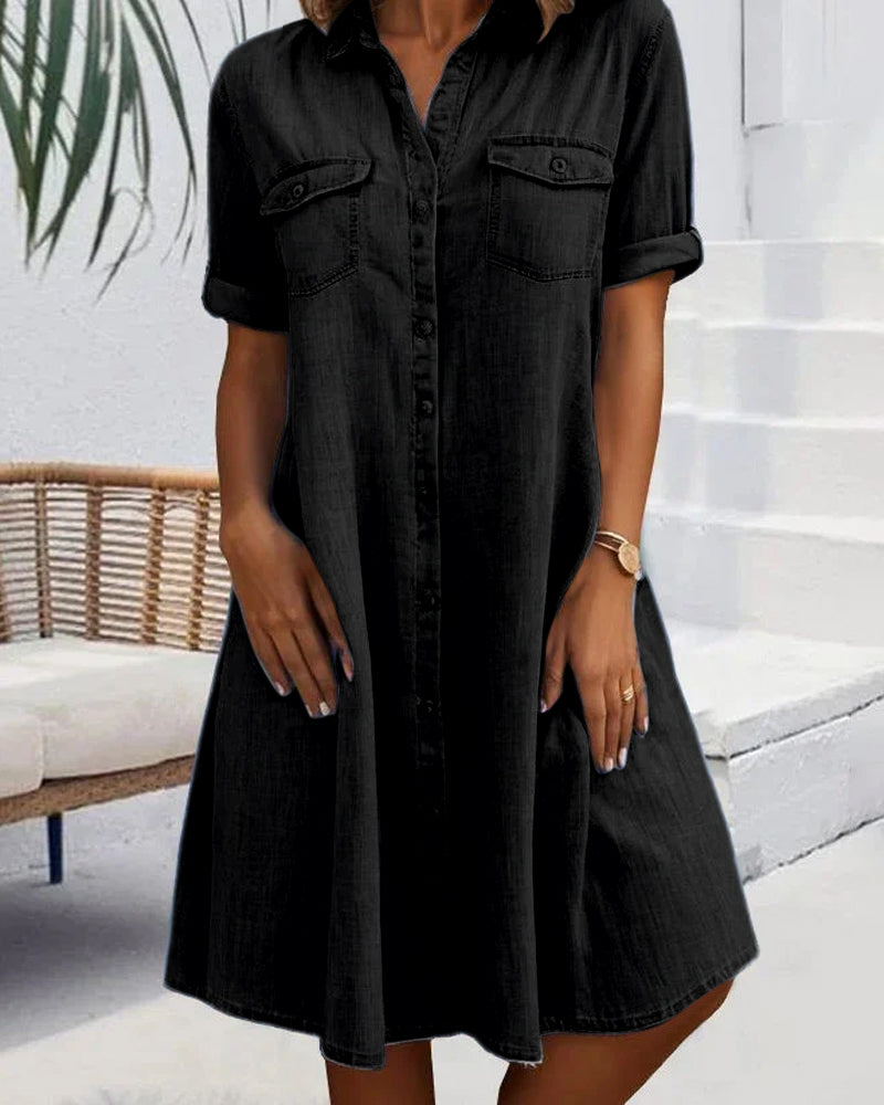Lightweight Denim-look Dress – Zalumo