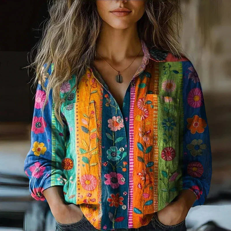 Bohemian Pattern Vintage Blouse – Zalumo