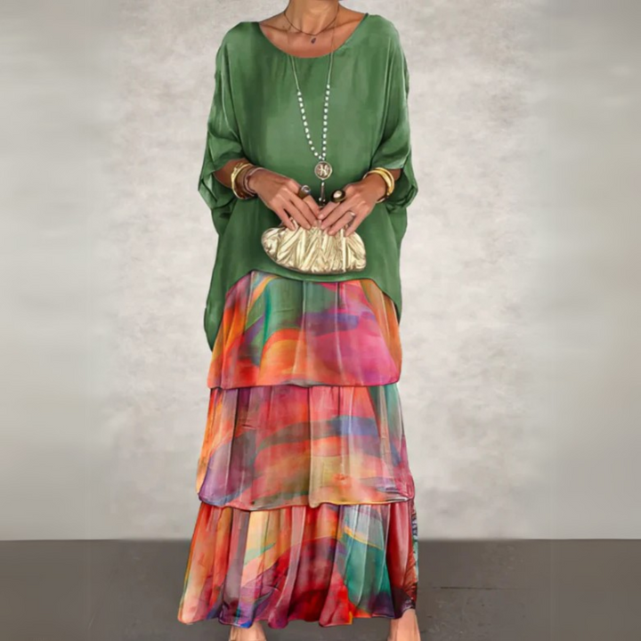 Elegant Long Flowing Dress – Zalumo