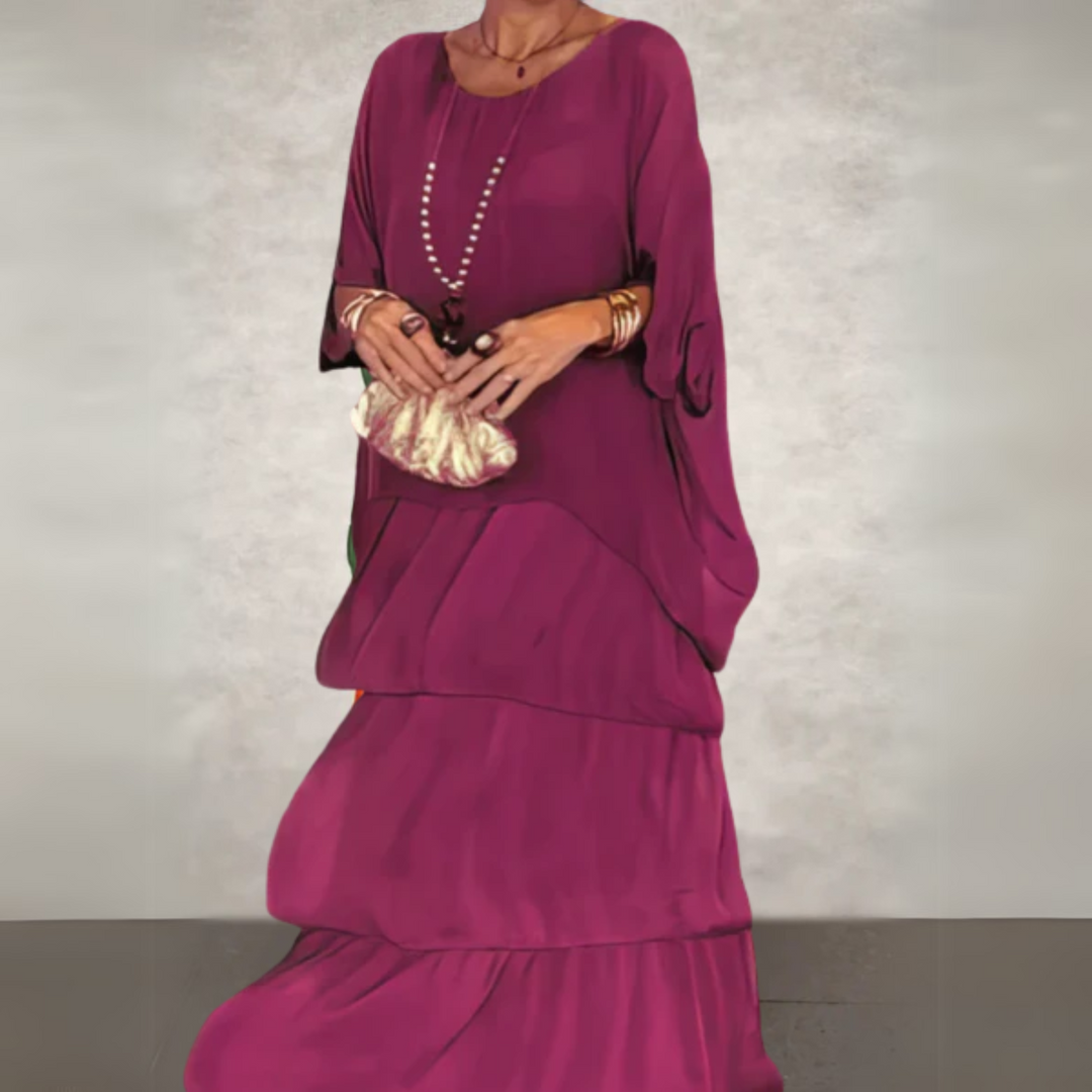 Elegant Long Flowing Dress – Zalumo