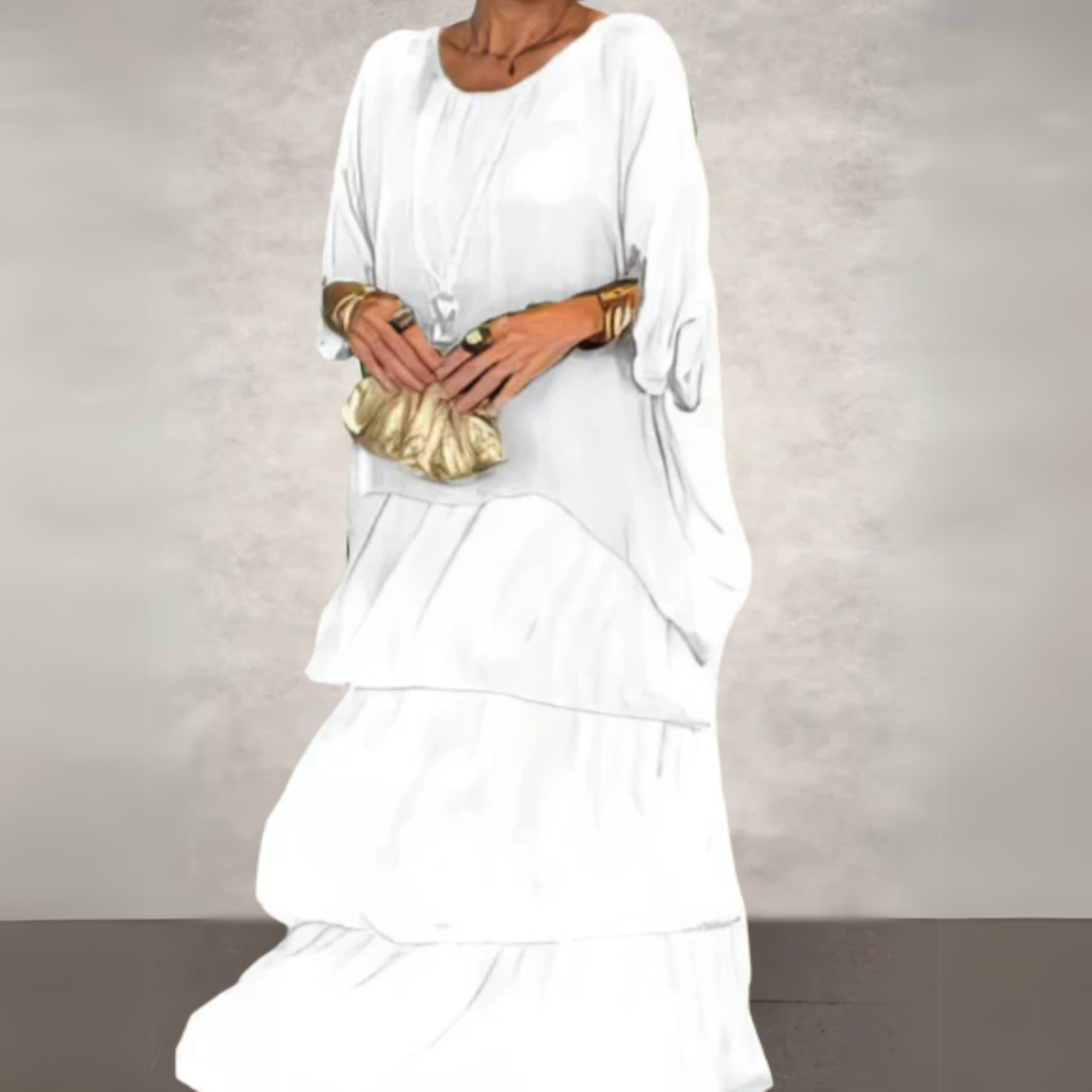 Elegant Long Flowing Dress – Zalumo
