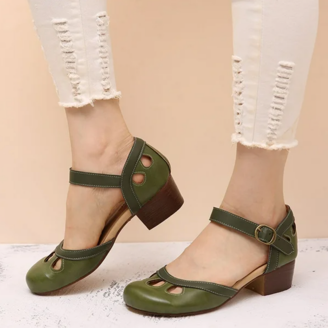 Comfortable Low-Heeled Sandals – Zalumo