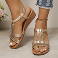 Women's Rhinestone Woven Sandals – Zalumo