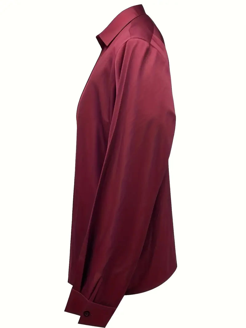 Premium V-Neck Satin Blouse