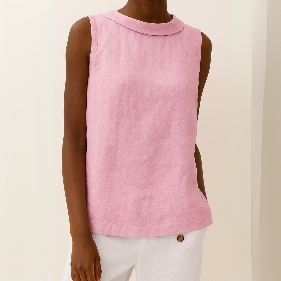 Sleeveless Roll Collar Top – Zalumo
