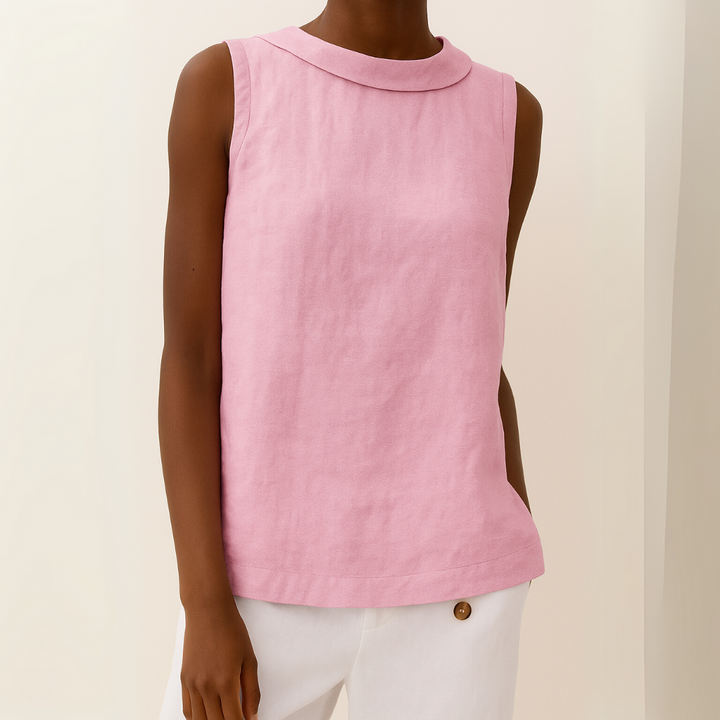 Sleeveless Roll Collar Top – Zalumo