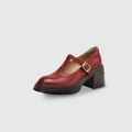 Women's Chunky Block Heel Mary Jane Pumps Round Toe Strap – Zalumo