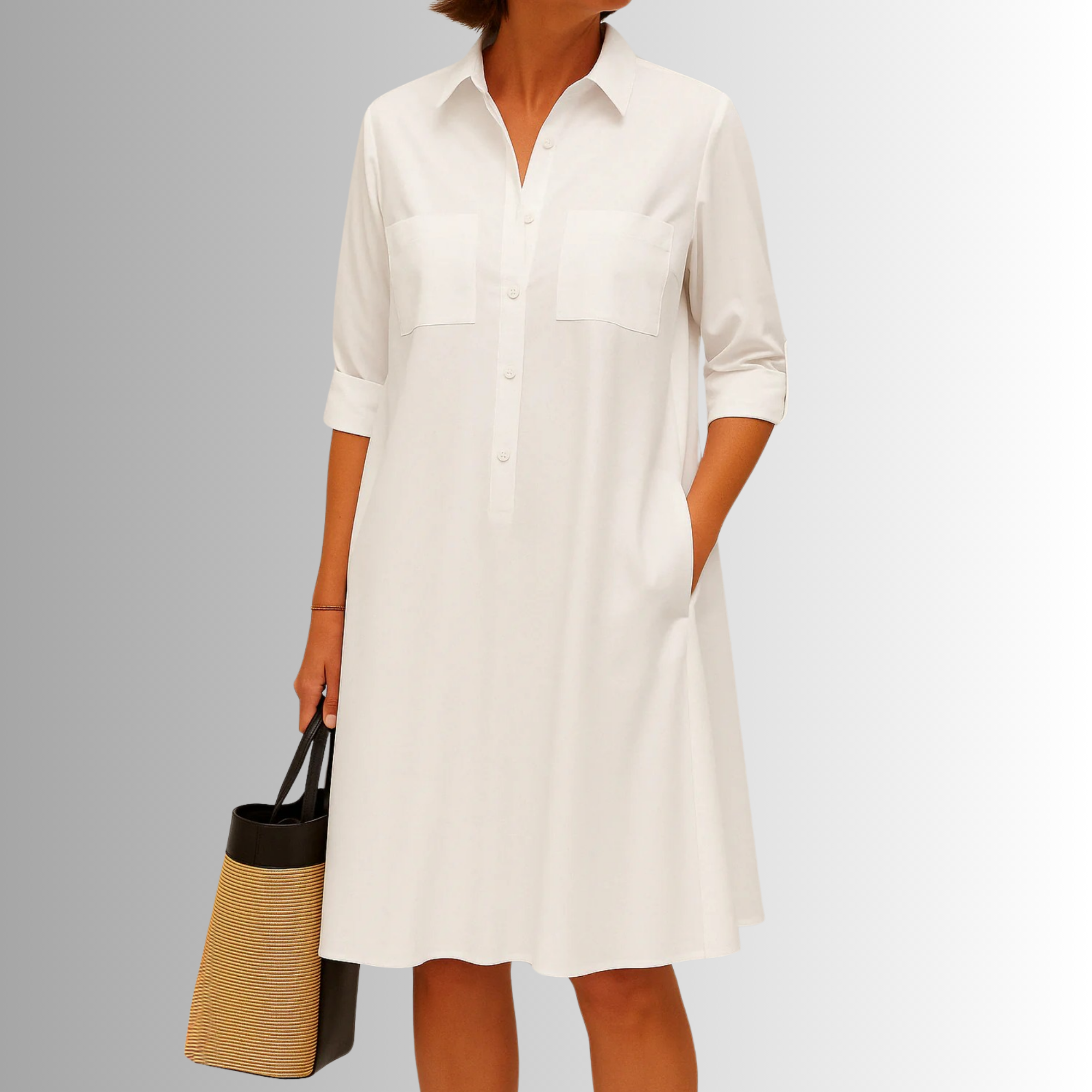 Lightweight Button Dress – Zalumo