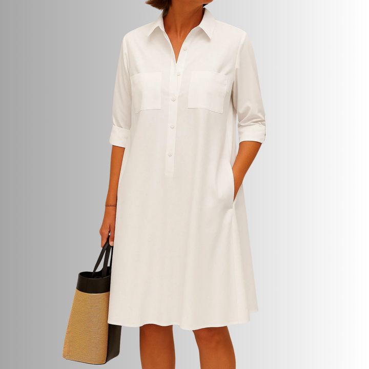 Lightweight Button Dress – Zalumo