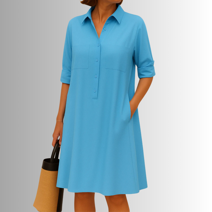 Lightweight Button Dress – Zalumo