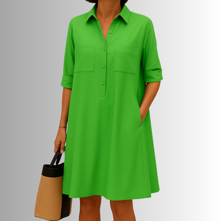 Lightweight Button Dress – Zalumo
