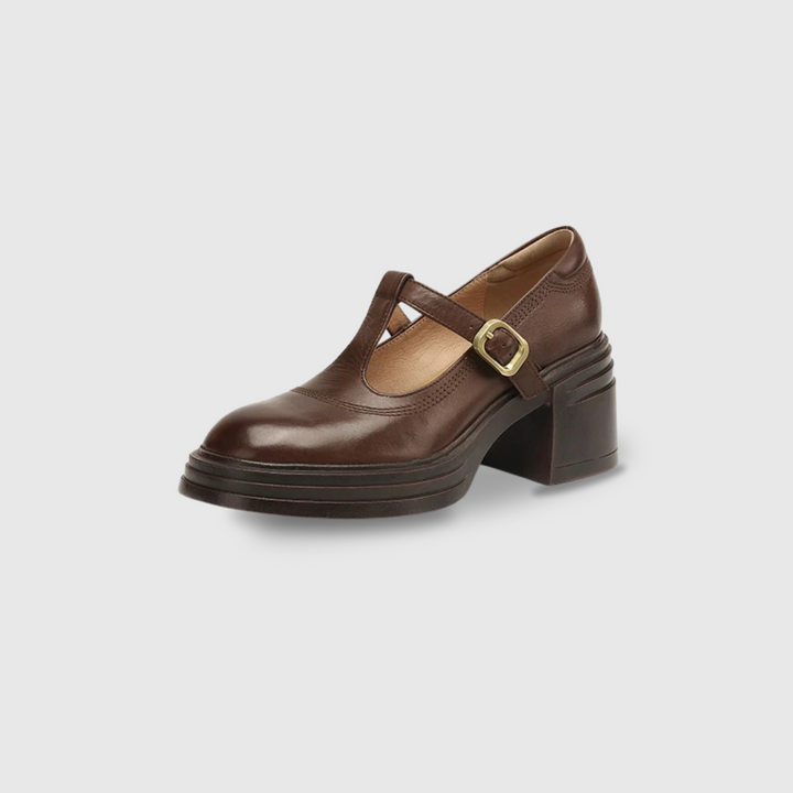 Women's Chunky Block Heel Mary Jane Pumps Round Toe Strap – Zalumo