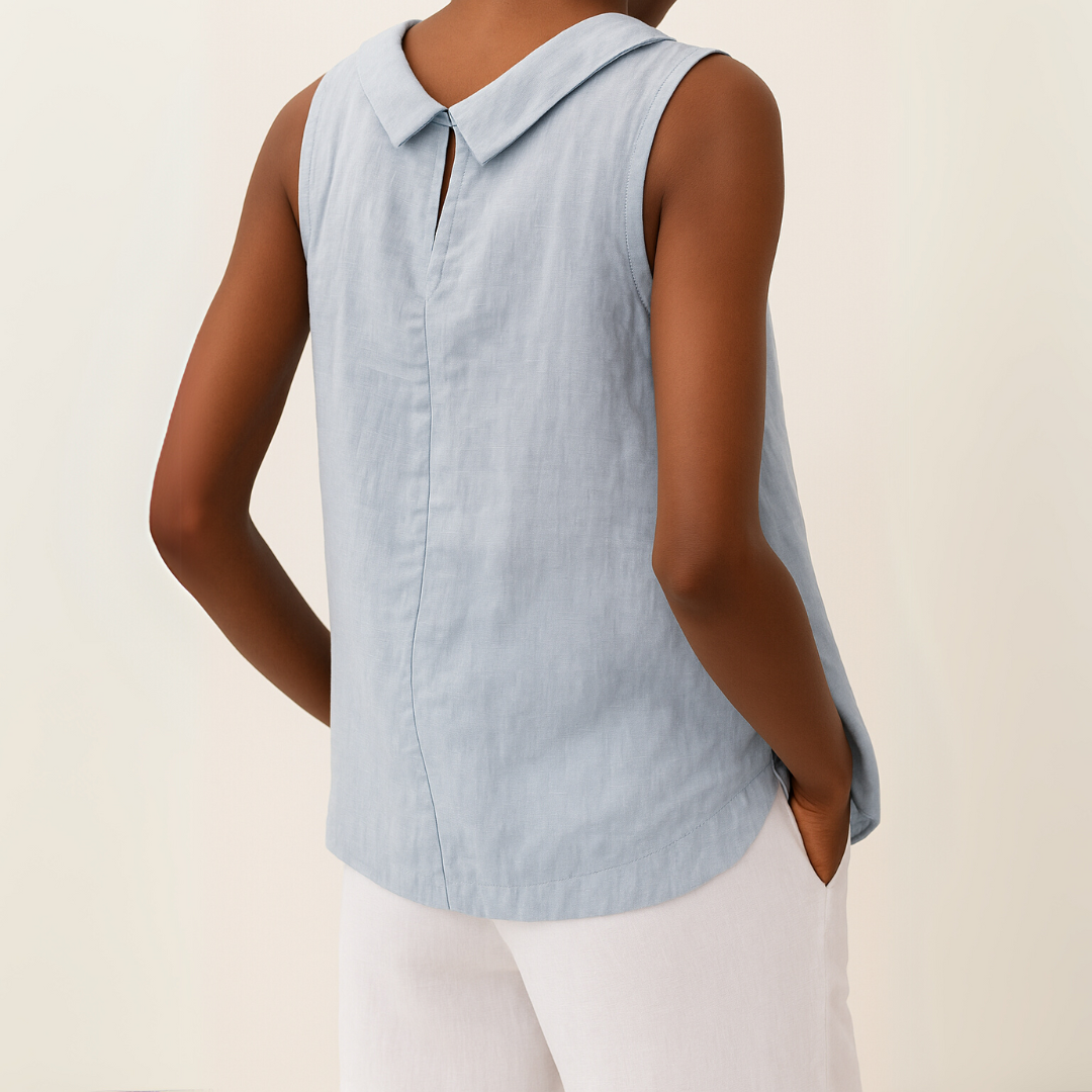 Sleeveless Roll Collar Top – Zalumo