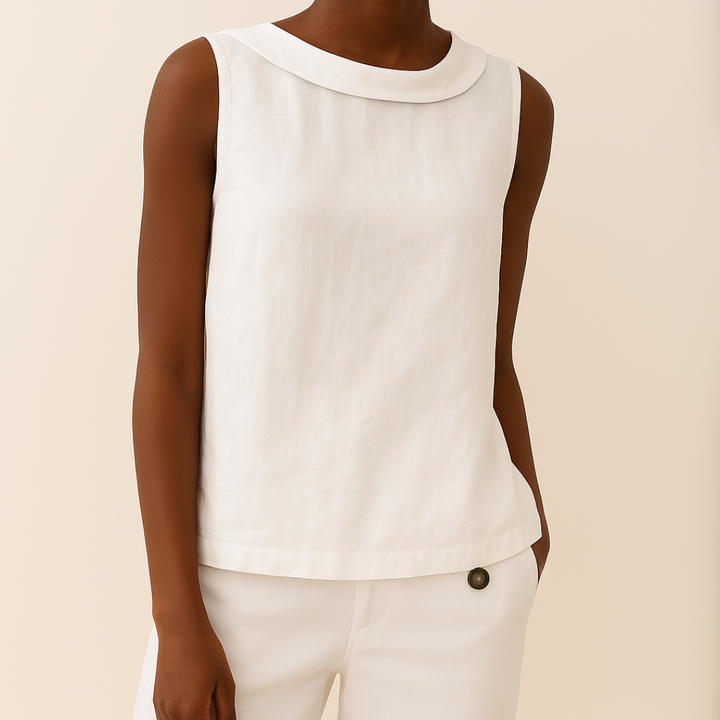 Sleeveless Roll Collar Top – Zalumo