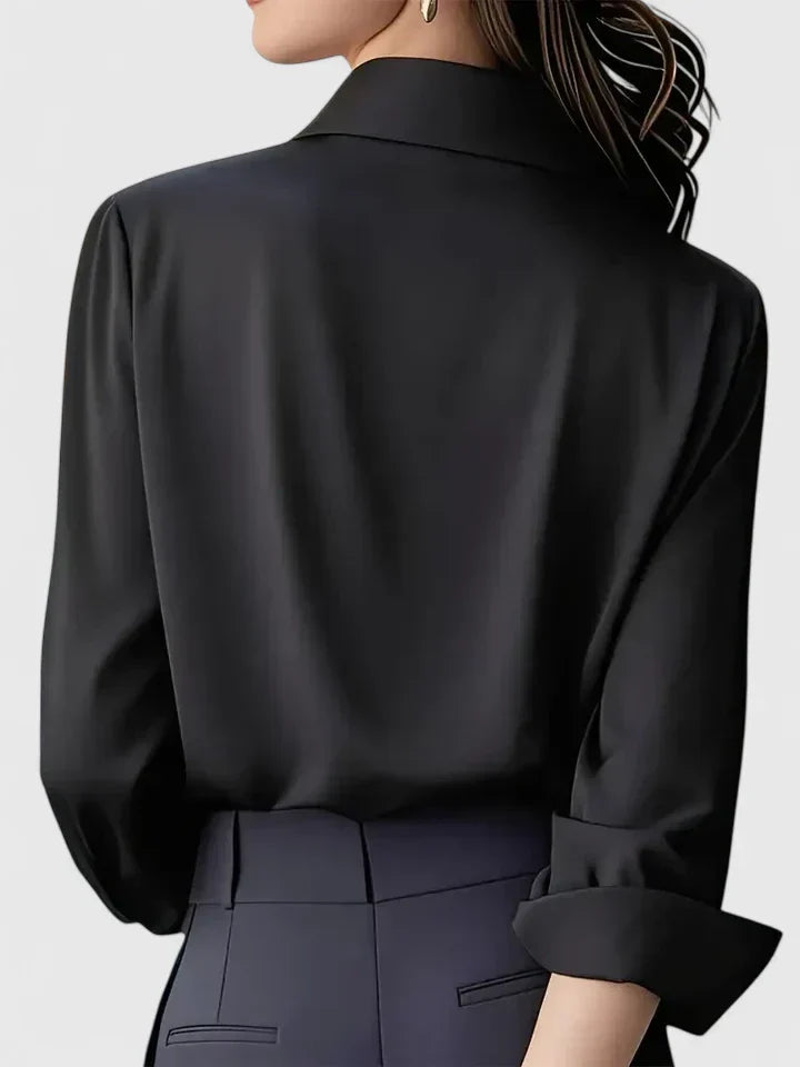 Women's Elegant Button Down Shirt with Concealed Placket – Zalumo