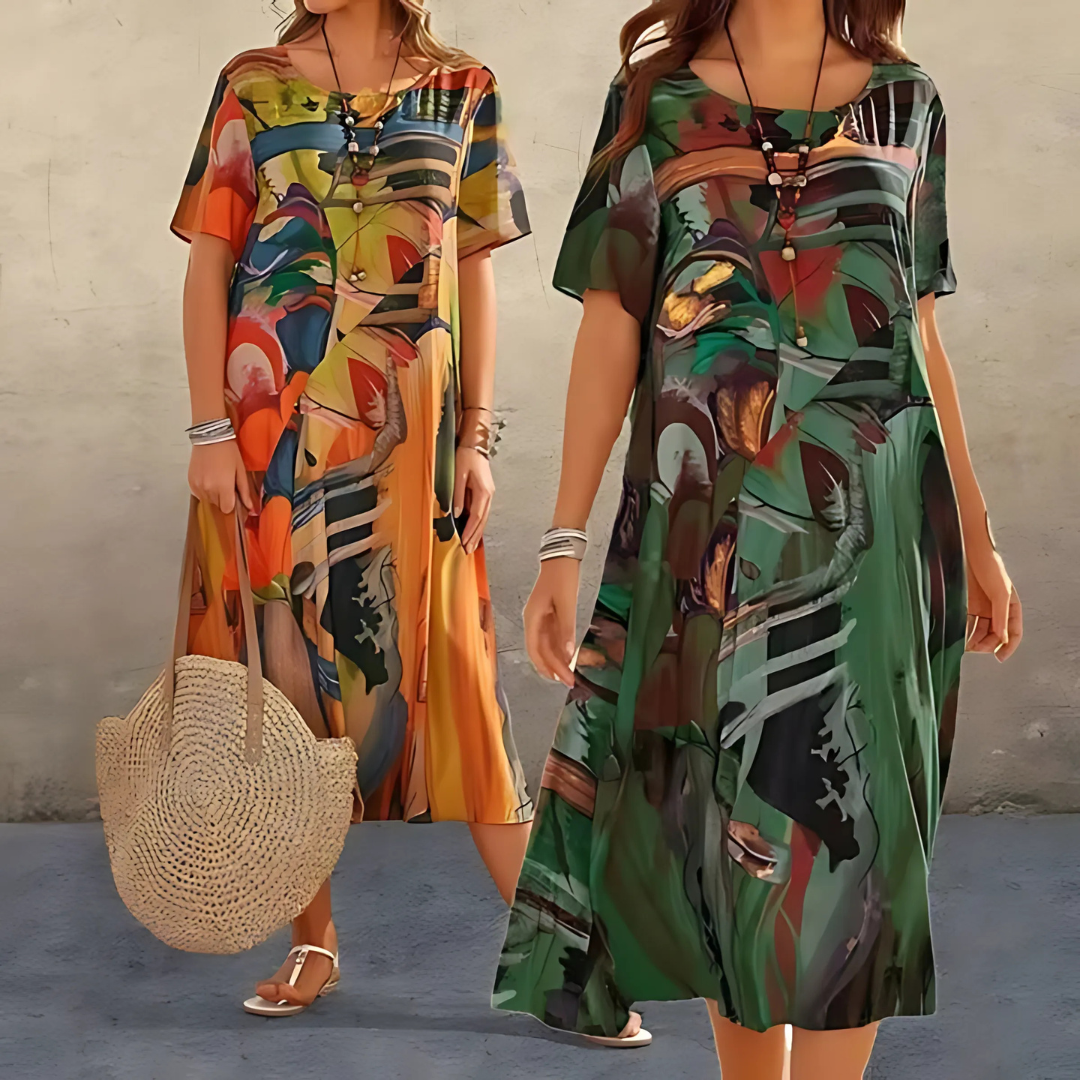 Elegant Floral Dress – Zalumo