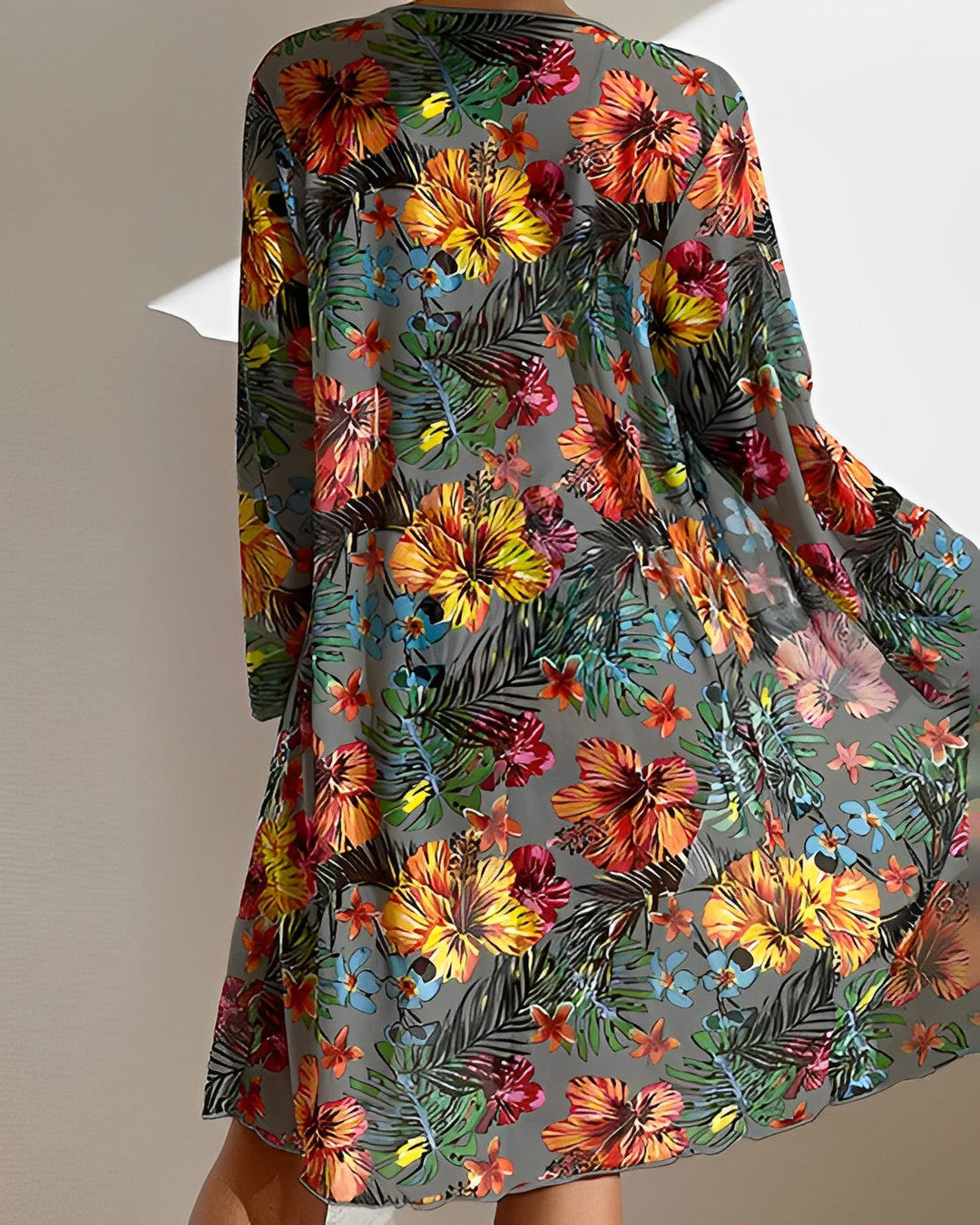 Tropical Print Bikini Set with Cover-Up – Zalumo