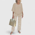 Women's Casual Floral Print Top and Wide-Leg Pants Set – Zalumo