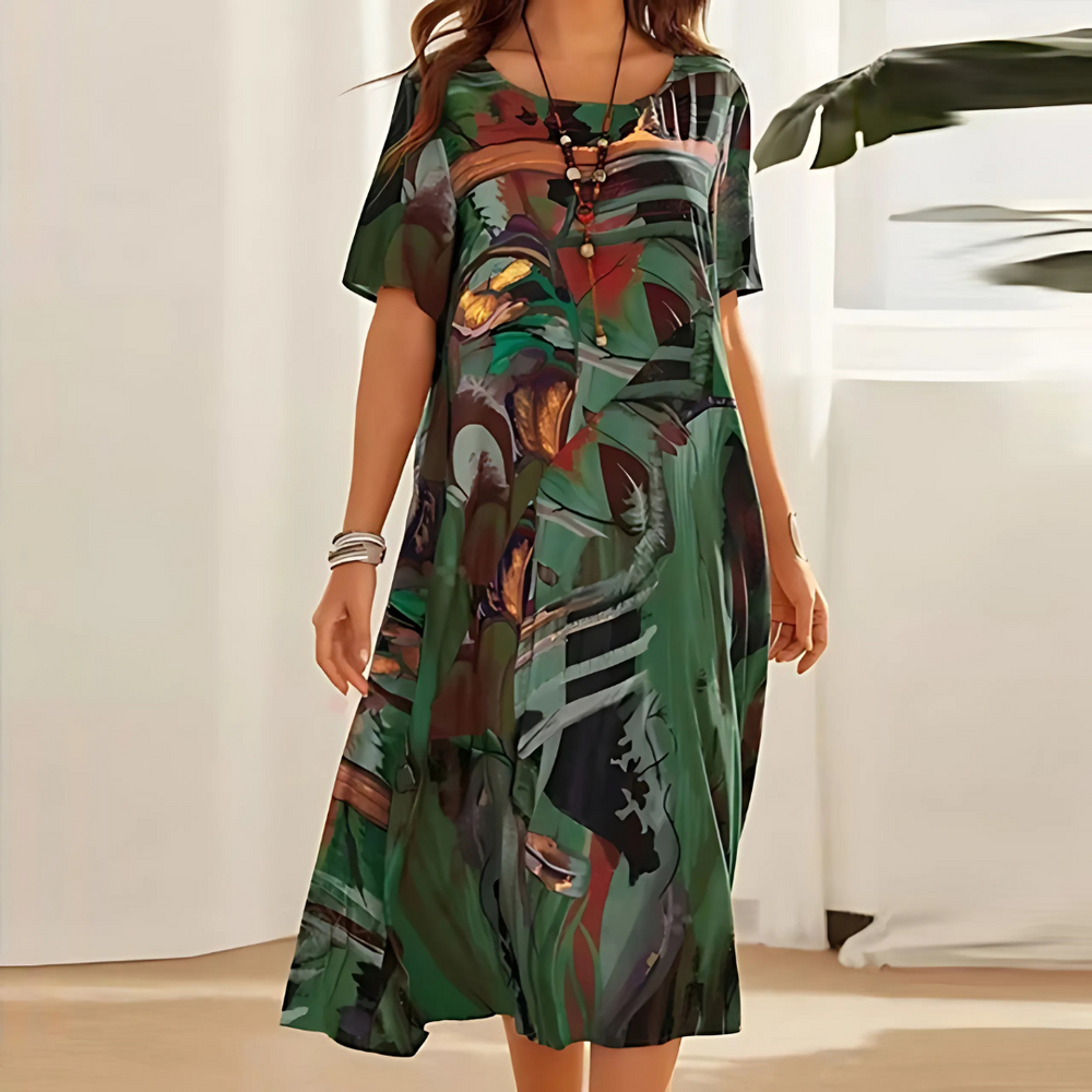Elegant Floral Dress – Zalumo