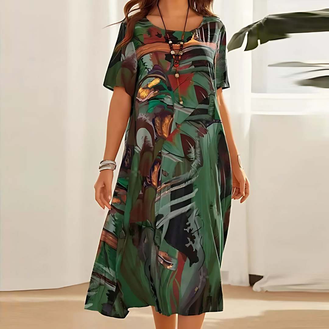 Elegant Floral Dress – Zalumo