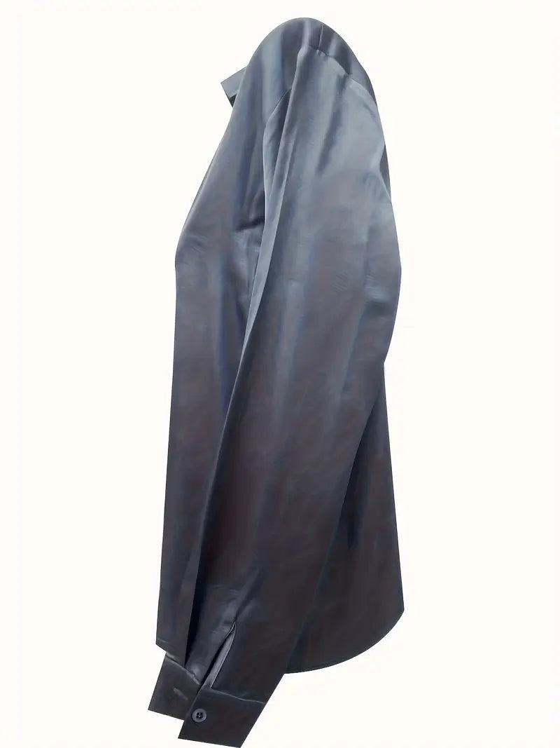 Premium V-Neck Satin Blouse