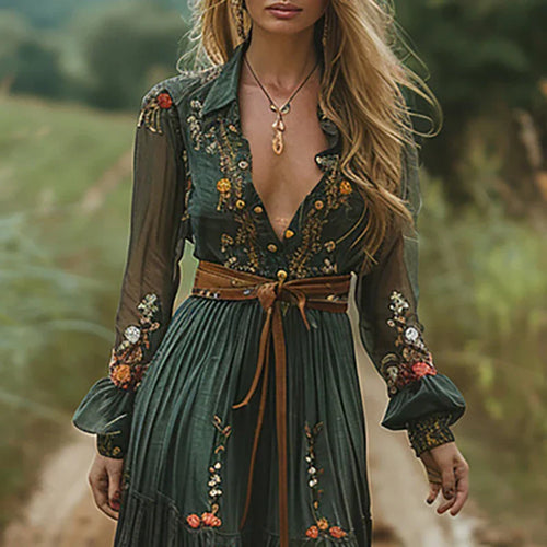 Bohemian Floral Maxi Dress – Zalumo