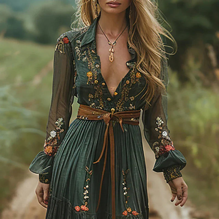 Bohemian Floral Maxi Dress – Zalumo