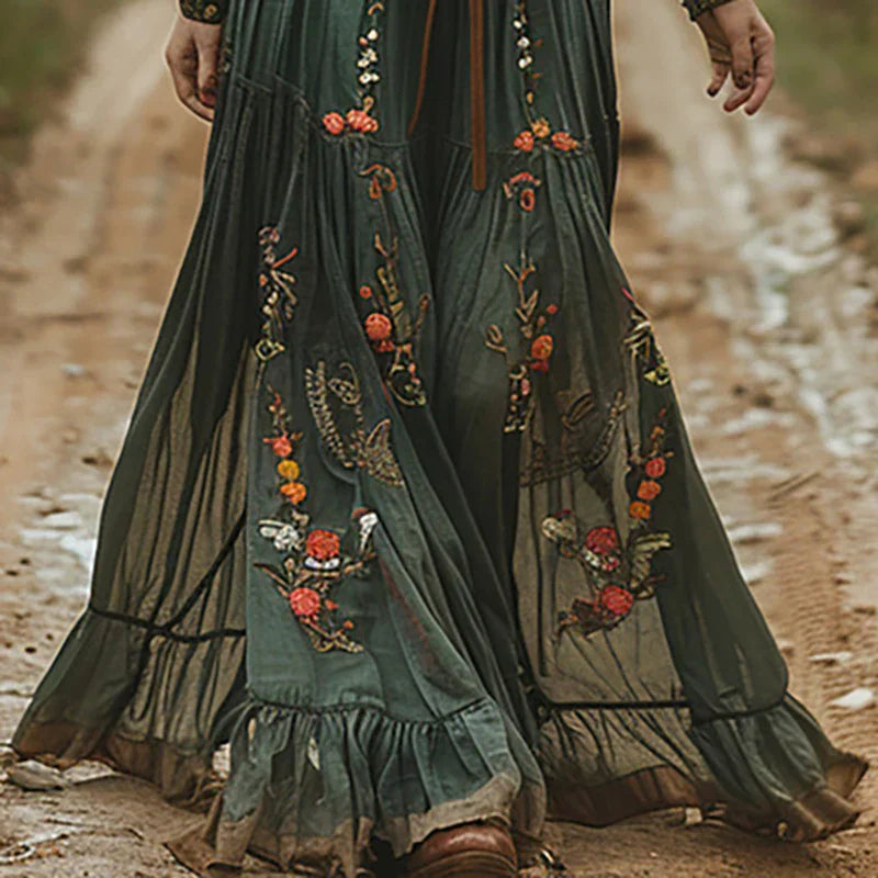 Bohemian Floral Maxi Dress – Zalumo