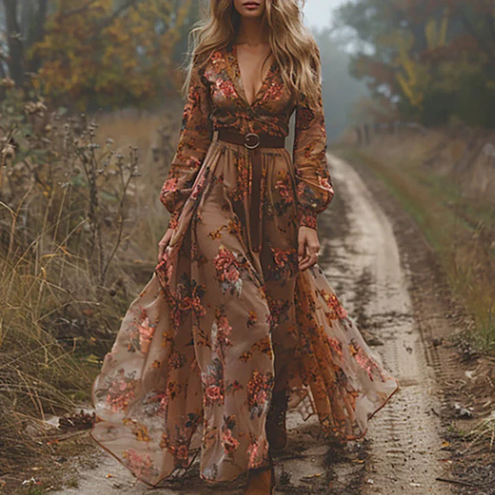Bohemian Floral Maxi Dress – Zalumo