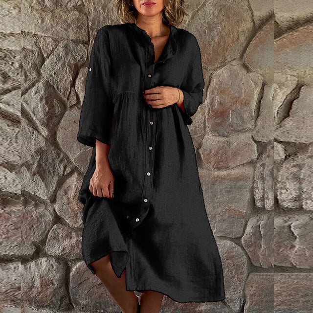Women's Flowy Elegant Midi Dress Evening – Zalumo