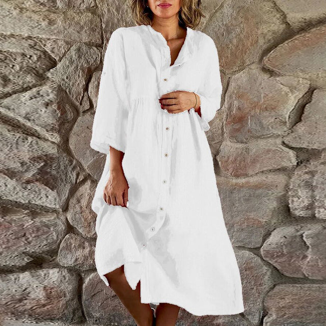 Women's Flowy Elegant Midi Dress Evening – Zalumo