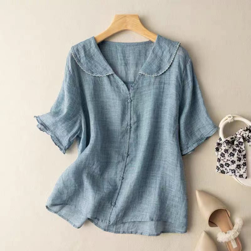 Vintage Blouse with Button Detail – Zalumo
