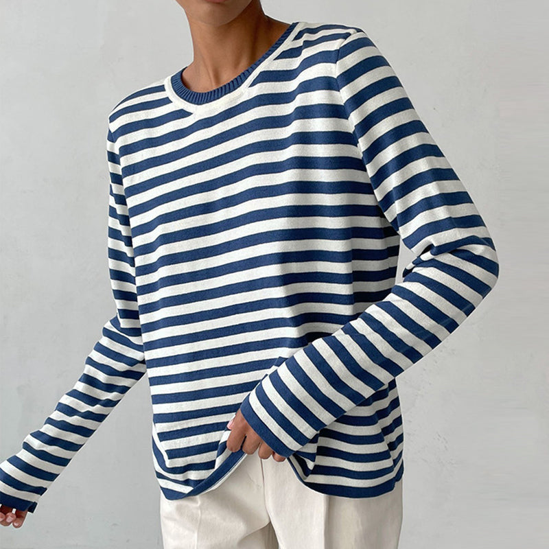 Elegant Striped Summer T-Shirt – Zalumo