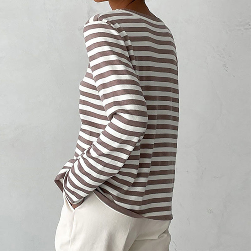 Elegant Striped Summer T-Shirt – Zalumo