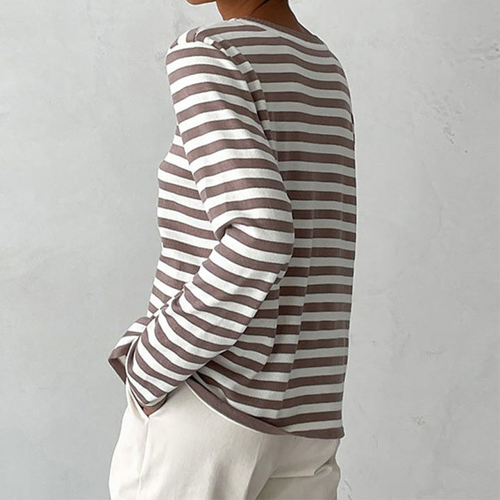 Elegant Striped Summer T-Shirt – Zalumo